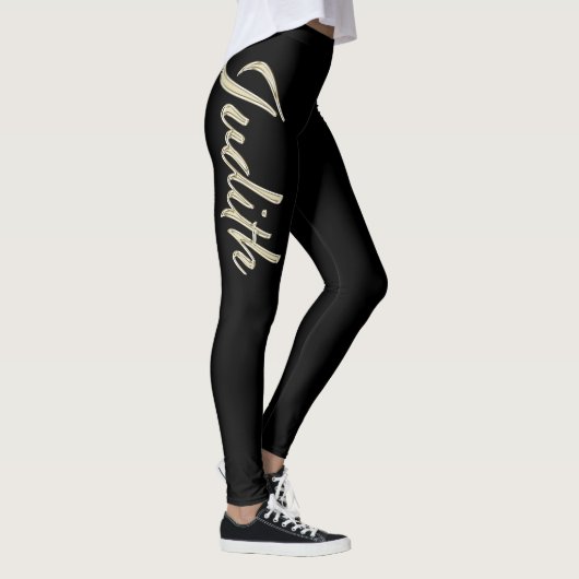 Judith white gold Handwriting Hose Leggings (Rechts)