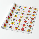 Judjah Maccabee The Hammer Colorful Cadeaupapier<br><div class="desc">Judah Maccabee, de hamer! Ga Judah, ga Judah!!! Fun wrappapier voor de kinder :) Geniet van het bijbehorende thema op luiers, borden, ballonnen en nog veel meer! De achtergrondkleur kan uit worden veranderd! Voeg tekst aan cadeauomslag toe, als u wilt. Kies gewoon uw favoriete lettertypekleur, grootte en lettertype. Papier: Papier...</div>