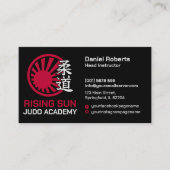 Judo academy instructor - Kanji and rising sun Visitekaartje (Voorkant)