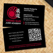 Judo academy instructor - Kanji and rising sun Visitekaartje