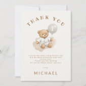  "Judo Bear’s First Belt" – 1st Birthday  Bedankkaart (Voorkant)