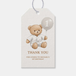 "Judo Bear’s First Belt" – 1st Birthday White Belt Cadeaulabel