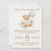 "Judo Bear’s First Belt" – 1st Birthday White Belt Kaart (Voorkant)