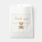 Judo Black Belt Bear Baby Shower Collection Bedankzakje (Voorkant)