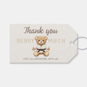 Judo Black Belt Bear Baby Shower Collection Cadeaulabel (Voorkant (Horizontaal))