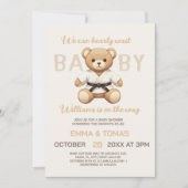 Judo Black Belt Bear Baby Shower Collection  Kaart (Voorkant)