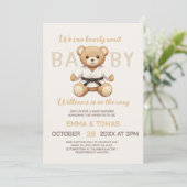 Judo Black Belt Bear Baby Shower Collection  Kaart (Staand voorkant)