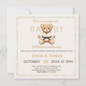 Judo Black Belt Bear Baby Shower Collection Kaart (Voorkant)