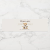 Judo Black Belt Bear Baby Shower Collection Waterfles Etiket (Enkel label)