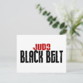 Judo Black Belt Briefkaart (Staand voorkant)