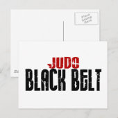 Judo Black Belt Briefkaart (Voorkant / Achterkant)
