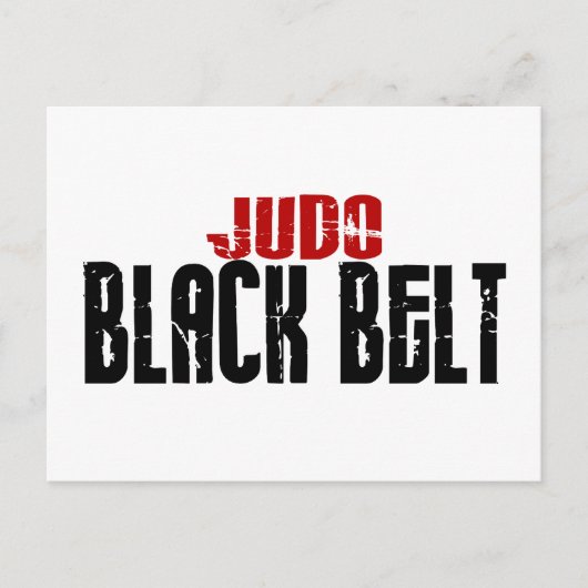 Judo Black Belt Briefkaart (Voorkant)