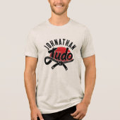 Judo - Black Belt -Rising Sun Tri-Blend Shirt (Voorkant)