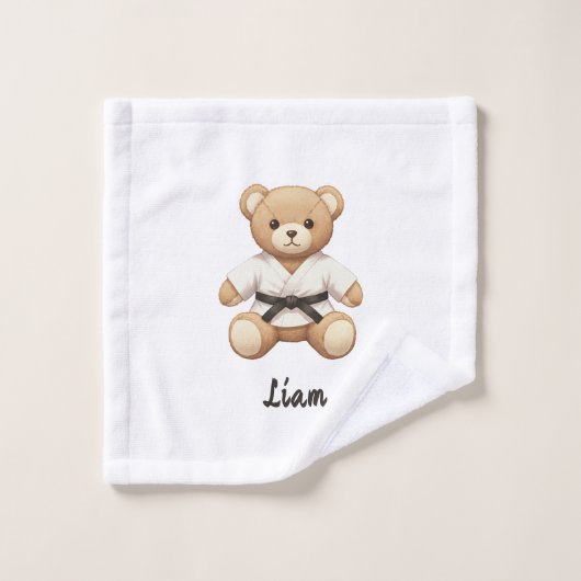 Judo Black Belt Teddy – Perfect Gift for Judo Washandje (Wasdoekje)