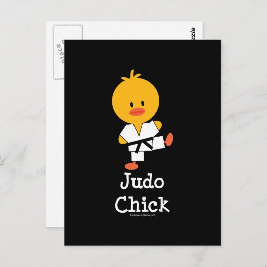 Judo Chick Briefkaart (Voorkant / Achterkant)