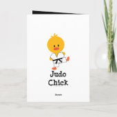 Judo Chick Wenskaarten Kaart (Achterkant)