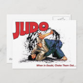Judo Choke Out Briefkaart (Voorkant / Achterkant)