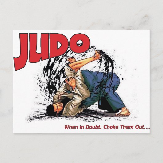 Judo Choke Out Briefkaart (Voorkant)