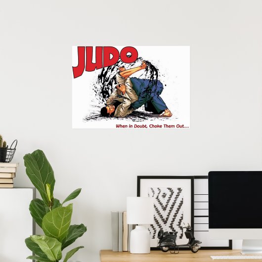 Judo Choke Out Poster (Thuiskantoor)