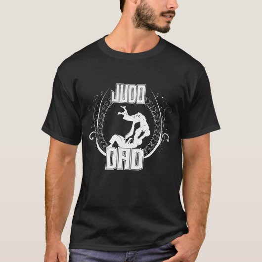 Judo Dad Black Belt Throwing Fight Sport T-shirt (Voorkant)