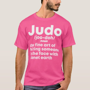 Judo de kunst om iemand met een planet Judo te sla T-shirt