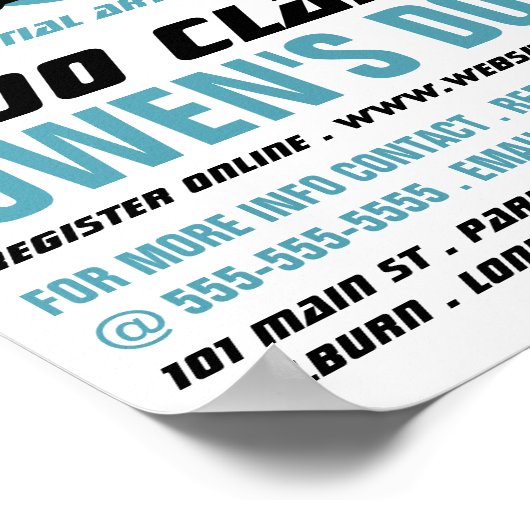 Judo Design, Judo lessen Adverteren Poster (Hoek)