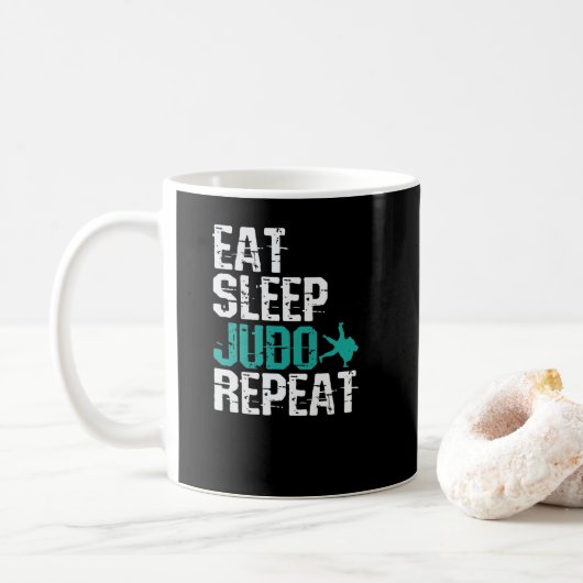 Judo Eat Sleep Judo Repeat Koffiemok (Met donut)