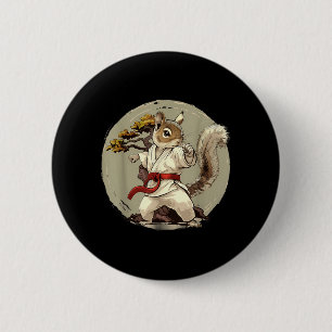 Judo Eekhoorn Bonsai Boom Kickboksen Taekwondo Ronde Button 5,7 Cm
