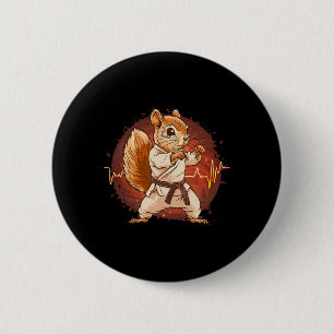 Judo Eekhoorn Hartslag Kickboksen Taekwondo Marti Ronde Button 5,7 Cm