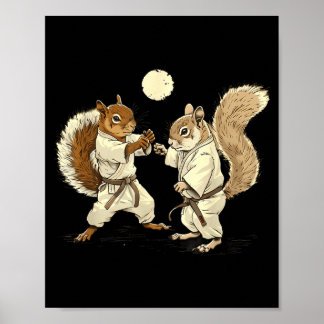 Judo Eekhoorn Kickboksen MMA Vechtkunst Judo Poster