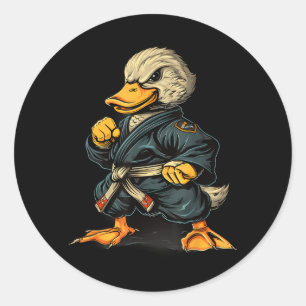 Judo Eend MMA Taekwondo Eend Kung Fu Eend Martial Ronde Sticker