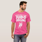 Judo eindigt als het judo begint t-shirt (Voorkant volledig)