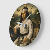 Judo Funny Mona Lisa Martial Arts Gift Grote Klok (Hoek)
