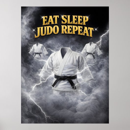 Judo Geest Bliksem Balans Poster (Voorkant)