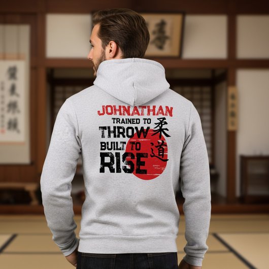 Judo - Getraind om te Werpen - Gebouwd om te Rijze Hoodie