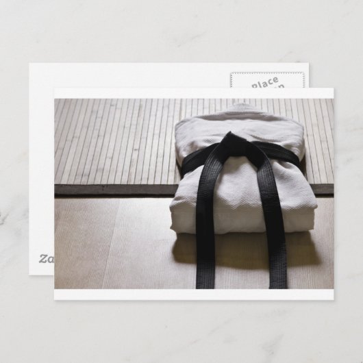 Judo Gi over Tatami mat Briefkaart (Voorkant / Achterkant)