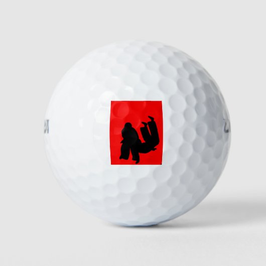 Judo gift cadeau golfballen (Voorkant)