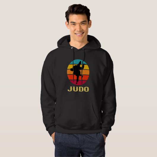Judo Hand  Sunset Martial Arts Style Hoodie (Voorkant volledig)