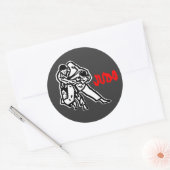 Judo Harai goshi-sticker Ronde Sticker (Envelop)