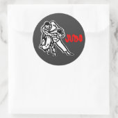 Judo Harai goshi-sticker Ronde Sticker (Tas)