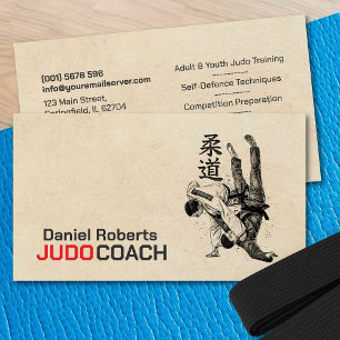 Judo-instructeur - Kanji en Judoka Visitekaartje