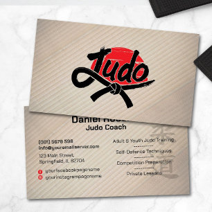 Judo-instructeur - Zwarte Band en zon Visitekaartje