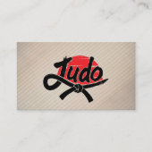 Judo instructor - Black Belt and sun Visitekaartje (Voorkant)