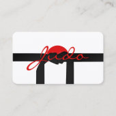 Judo instructor - Black Belt and sun  Visitekaartje (Voorkant)