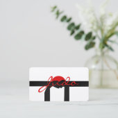 Judo instructor - Black Belt and sun  Visitekaartje (Staand voorkant)