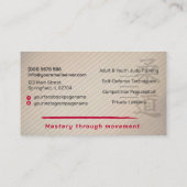 Judo instructor - Kanji and Judoka  Visitekaartje (Achterkant)