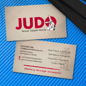 Judo instructor - Kanji and Judoka  Visitekaartje