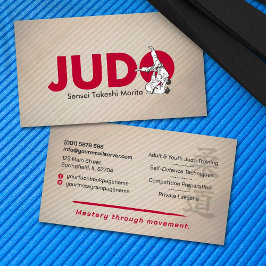 Judo instructor - Kanji and Judoka Visitekaartje