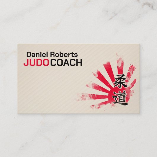 Judo instructor - Kanji and Judoka Visitekaartje (Voorkant)