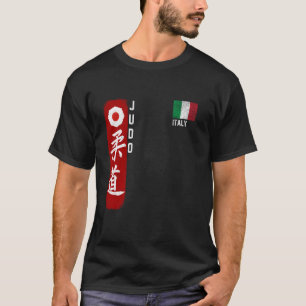 Judo Italië Italiaanse vlag Judoka Dojo Martial ar T-shirt